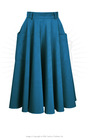 Retro 50s Circle Skirt - Petrol Blue