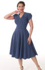 Retro 50s Swing Dress in Airforce