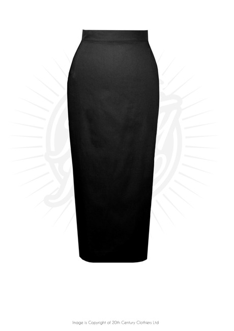Retro 50s Pencil Skirt - Black