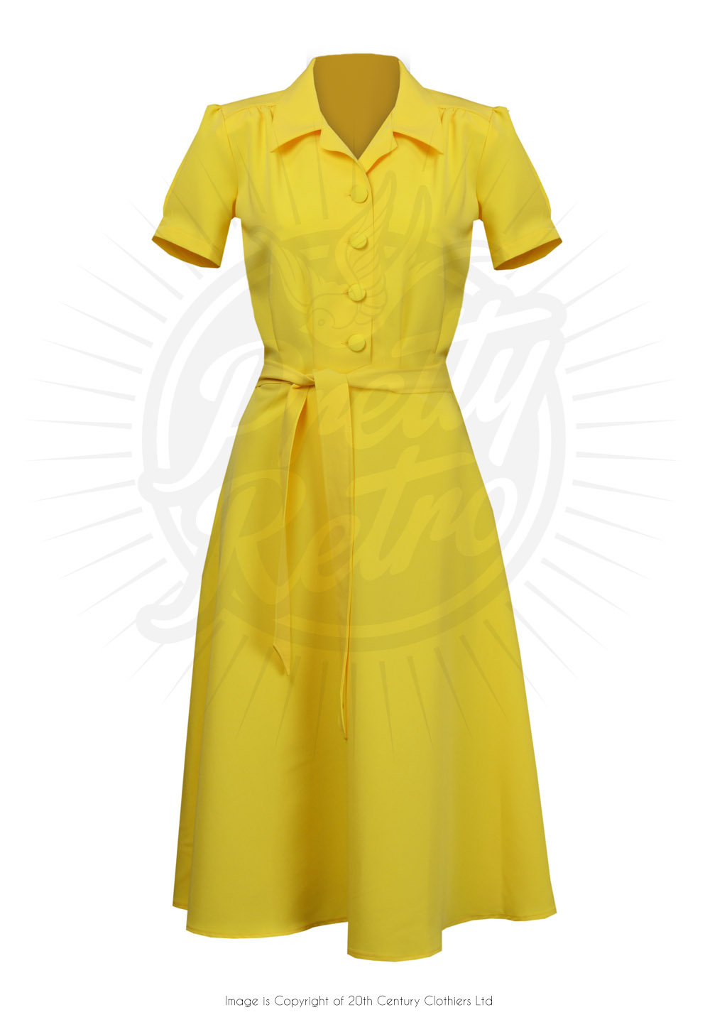 1940s yellow dress
