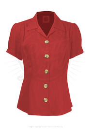 Pretty 40s Blouse - Red