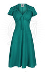 Pretty 40s Tea Dress in Emerald Polka