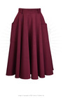 Retro 50s Circle Skirt - Wine