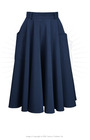 Retro 50s Circle Skirt - Navy