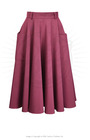 Retro 50s Circle Skirt - Dark Rose