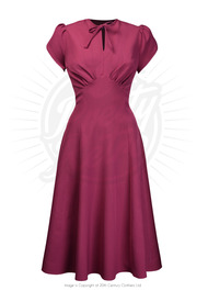 Pretty 40s Starlet Dress in Dark Rose