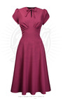 Pretty 40s Starlet Dress in Dark Rose