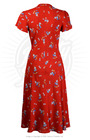 Pretty 40s Tea Dress in Red Floral