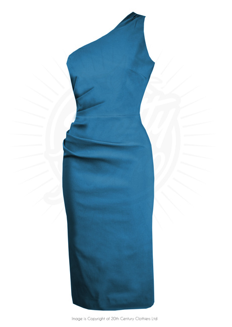 Norma Vintage Inspired Wiggle Dress in Teal