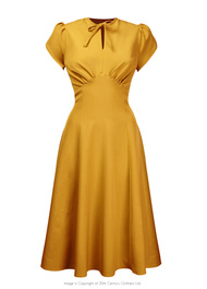 Pretty 40s Starlet Dress in Mustard